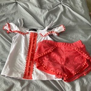EUC Girls 2-Piece Top & Shorts Size 18mos Girl